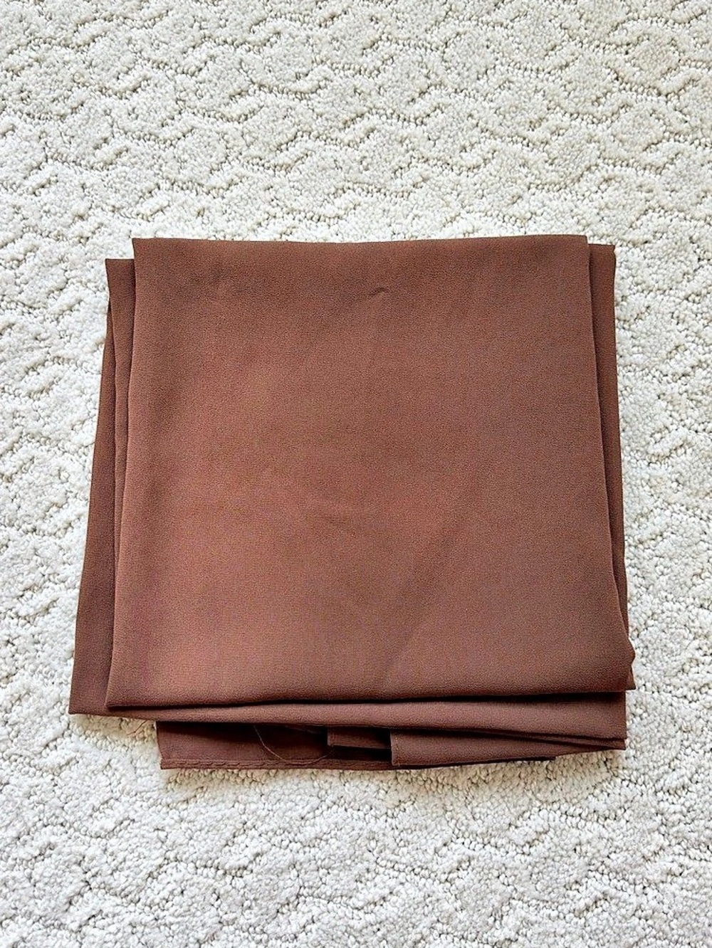 Brown hijab, material is chiffon